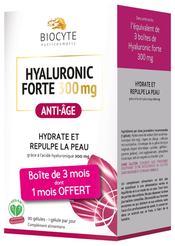 BIOCYTE - PACK 3 MOIS HYALURONIC FORTE 300MG