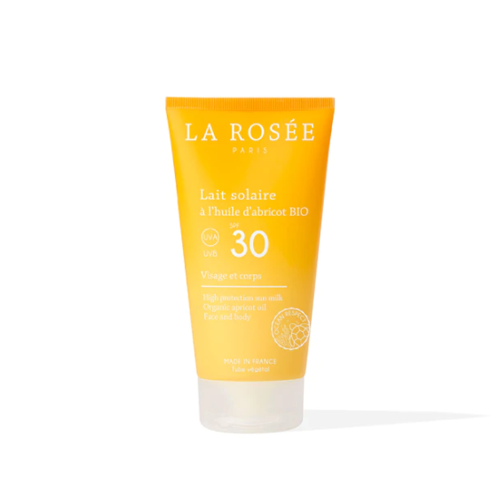 LA ROSEE - LAIT SOLAIRE A L'HUILE D'ABRICOT BIO SPF 30 150ML